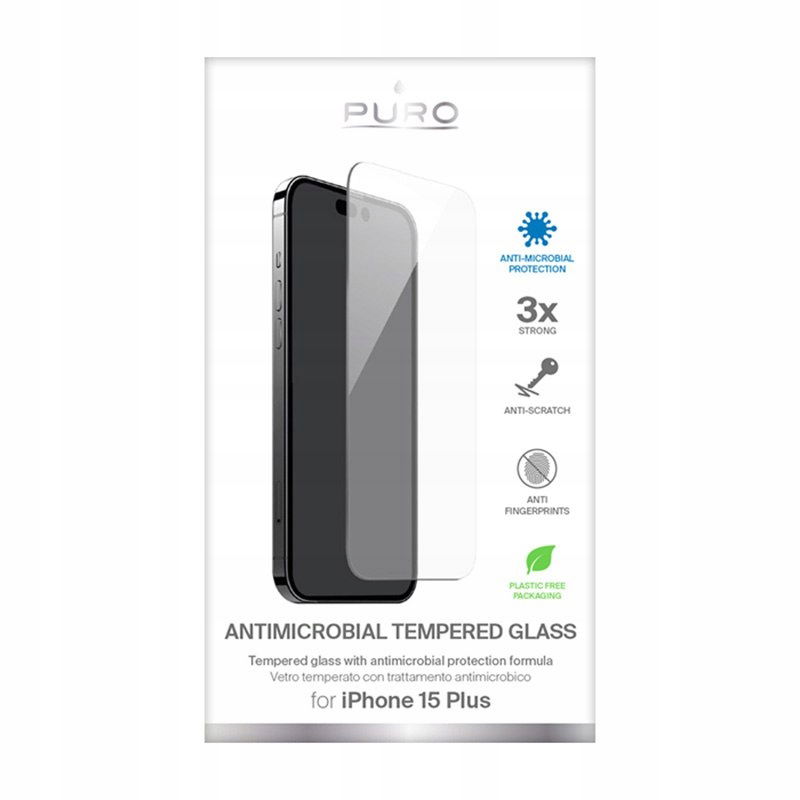 Tvrdené sklo Puro pre Apple iPhone 15 Plus 1 ks