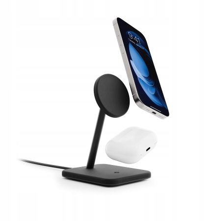 Twelve South HiRise2 Qi2 2-v-1 MagSafe bezdrôtová nabíjačka do auta, čierna