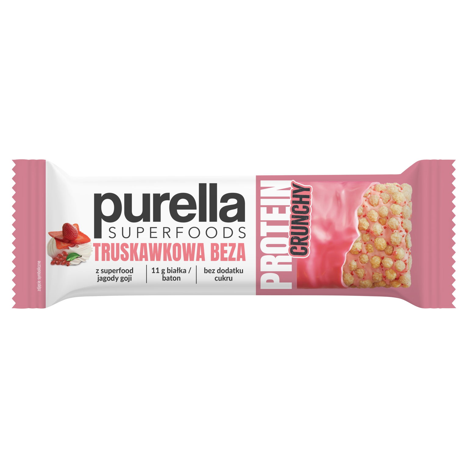 Tyčinka Prot.purella Crunchy Jahoda Beza 45G