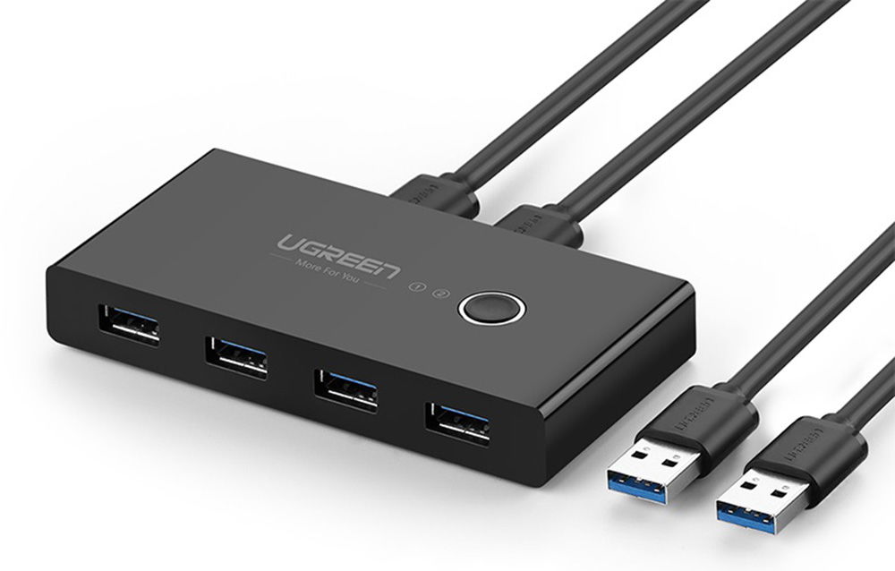 Ugreen prepínač box Hub 4x Usb 3.2 Gen 1 rozdeľovač Usb na dva k