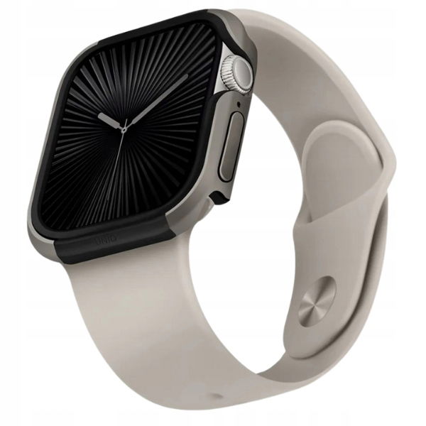 Uniq puzdro Valencia Apple Watch 46 mm strieborné/titanium silver