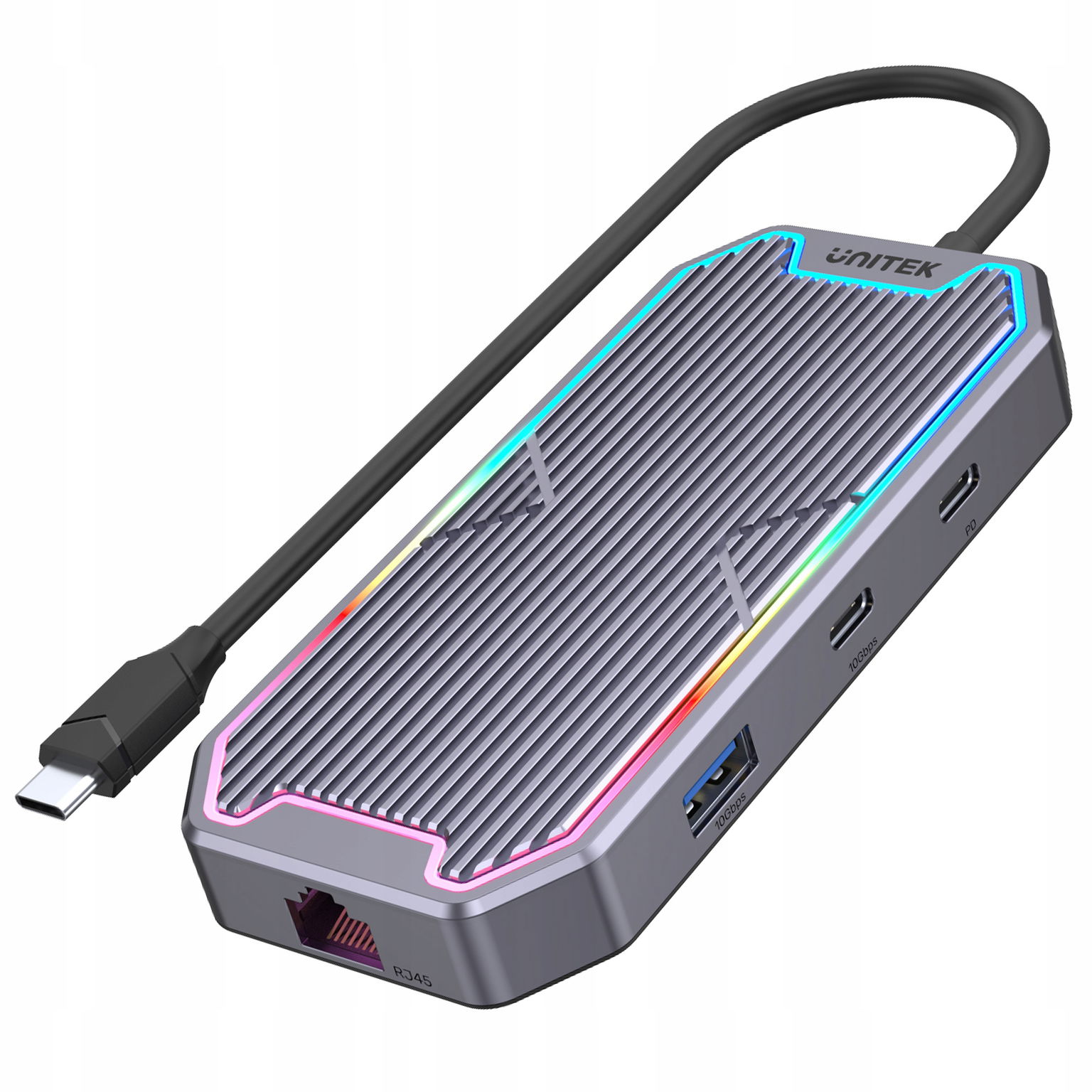 Unitek Hub Usb-c 4K Hdmi RJ45 100W 10Gbps herný