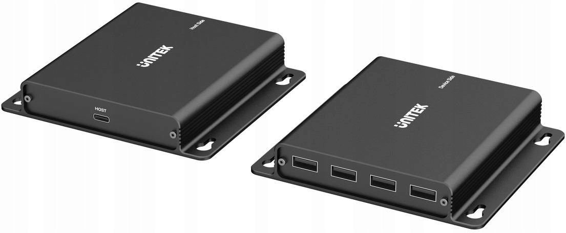 Unitek Predlžovač Usb-c na 4× Usb-a cez Ethernet, dosah až 150 m