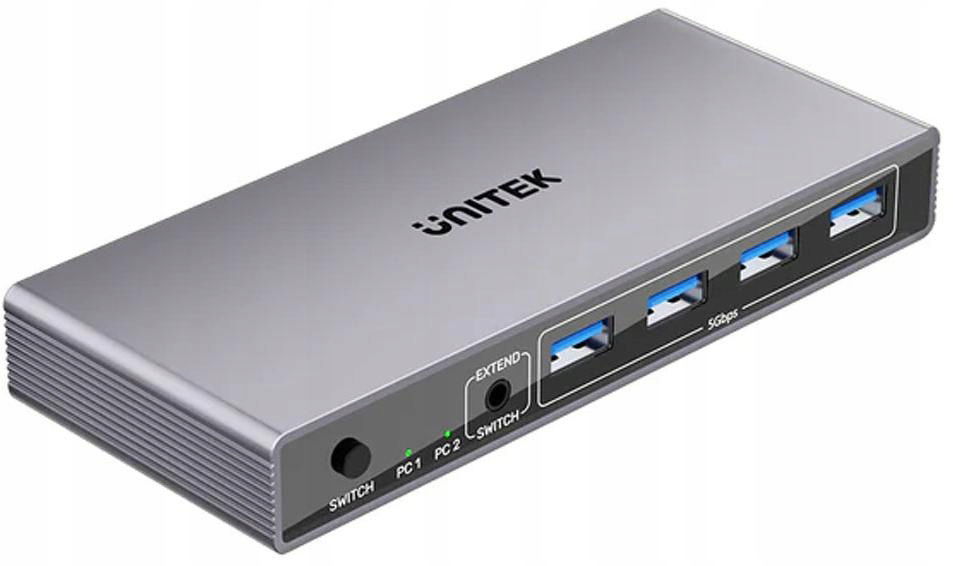 Unitek Prepínač Kvm 8K@60Hz Usb 3.0 5Gbps Dp