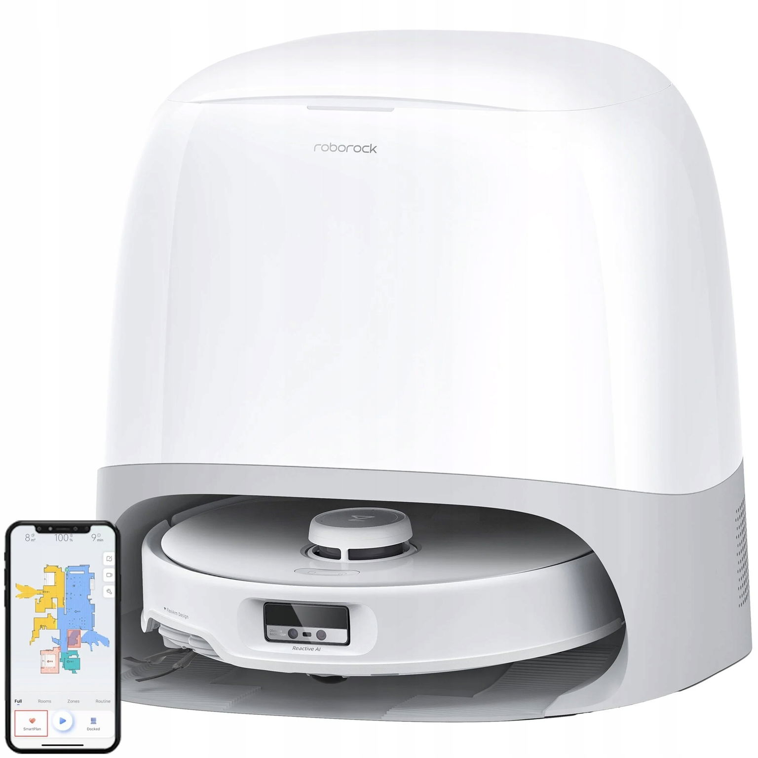 Upratovací Robot Roborock Qrevo Curv 5A1 biely