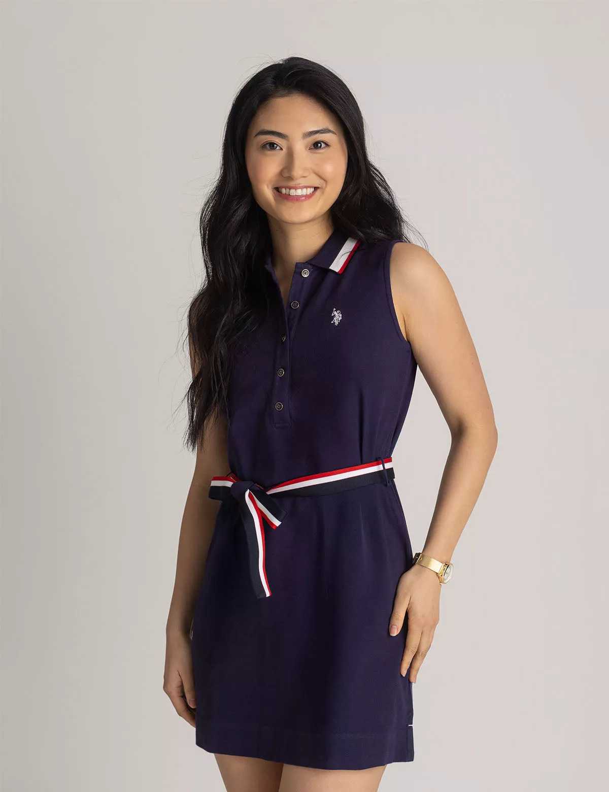 Us Polo Assn. dámske šaty Sleeveless modré M