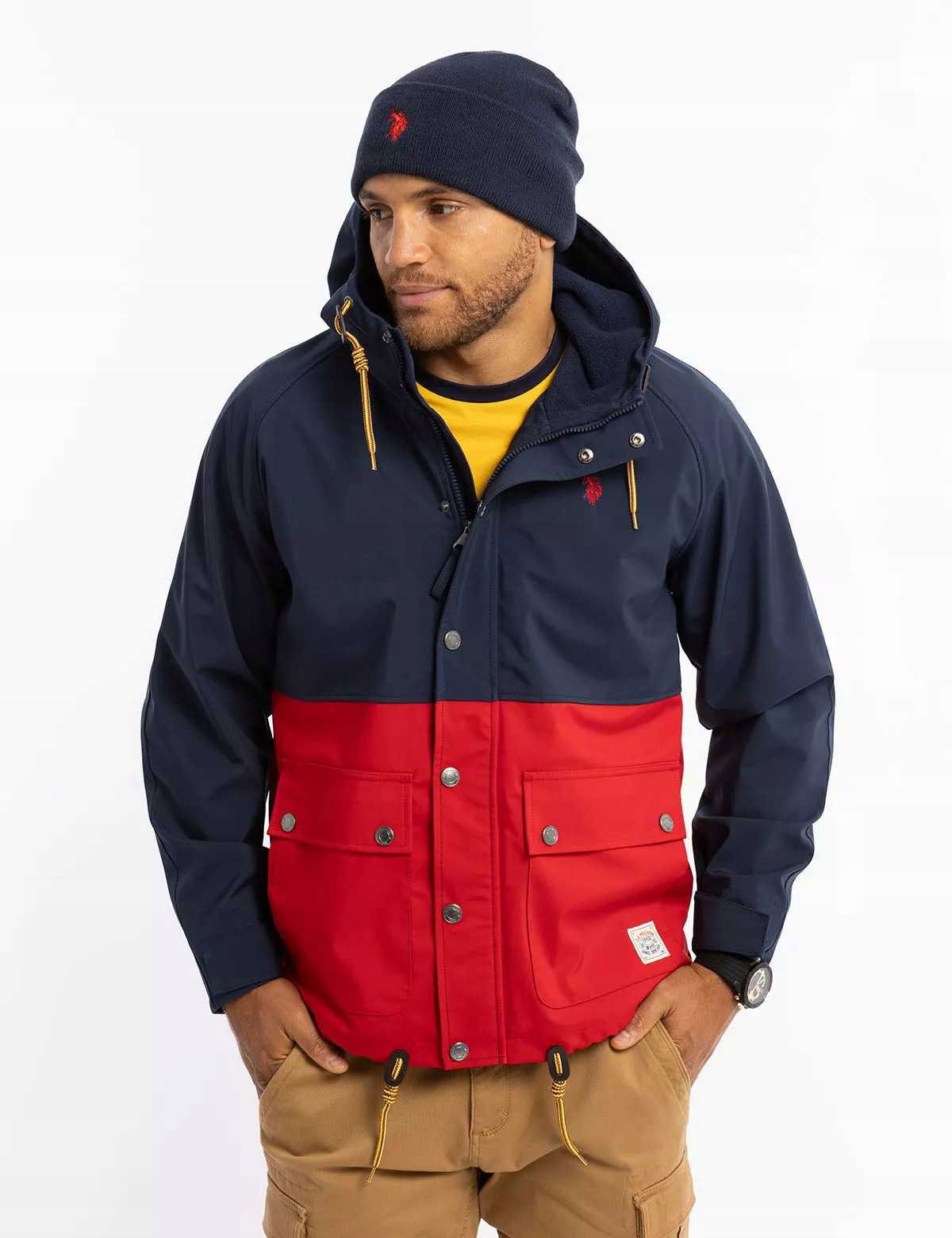Us Polo Assn. pánska bunda Color Block modrá M