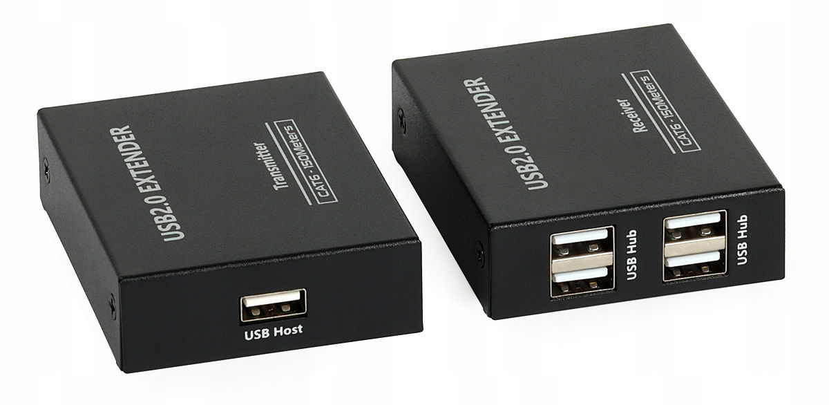 USB-EX-150/4-USB extender s krútenou dvojlinkou kat. 5e/6/7