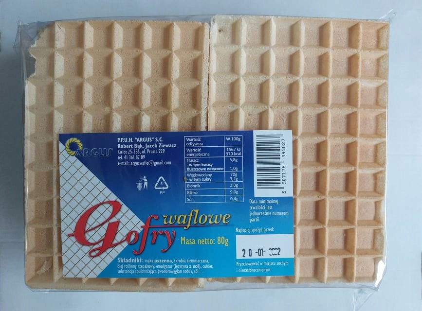 Vafle Vaflové Argus 80G