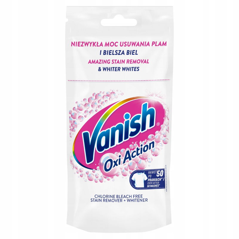Vanish Oxi Action Odstraňovač Škvŕn Na Biele Tekuté Tkaniny 100 ML