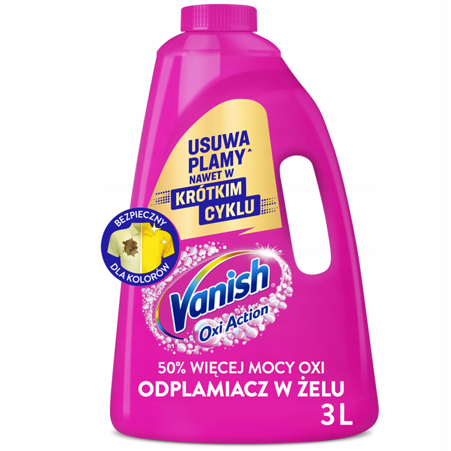 Vanish Oxi Action Pink odstraňovač škvŕn na tkaniny v géli 3 l