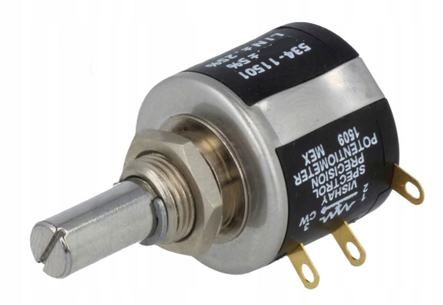 Viacotáčkový potenciometer 500 ohm 2 W drôtový (1ks)