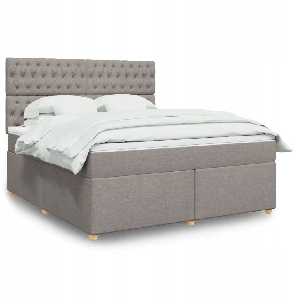 vidaXL Posteľný rám boxspring s matracom sivohned 180x200 cm látka