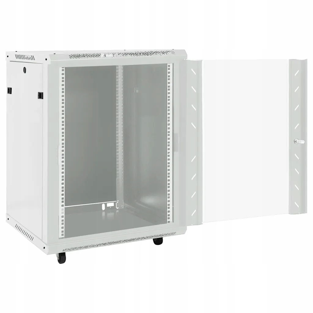 vidaXL Serverová skrinka, 15U, 19", IP20, šedá, 60x45x86 cm