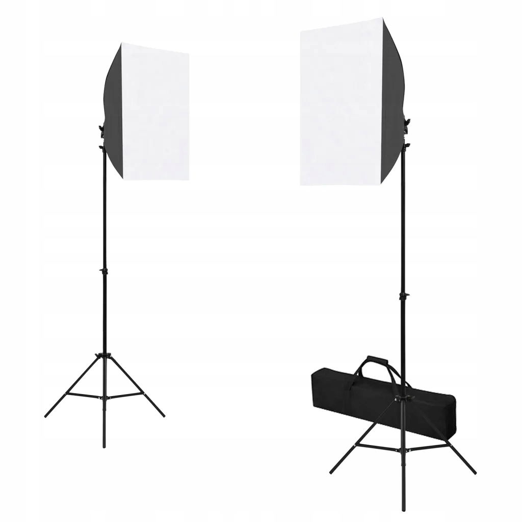 vidaXL Štúdiový set s lampami typu softbox, pozadím a blendami