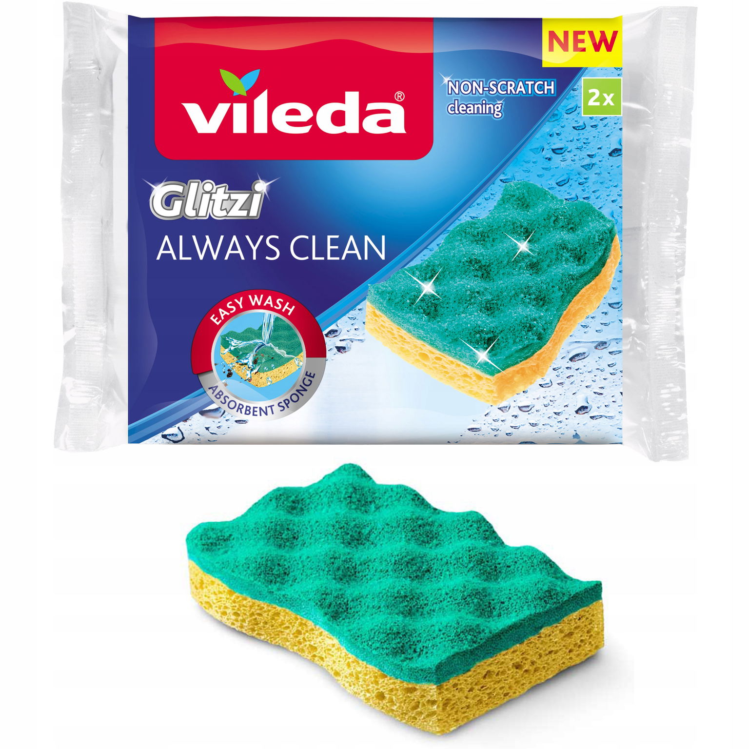 Vileda Glitzi Always Clean špongia 2 ks