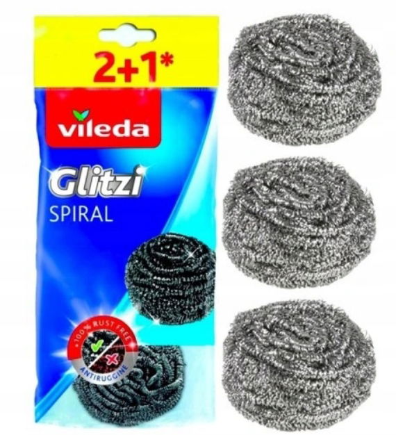 Vileda Oceľový umývač riadu Drôtik 3 ks
