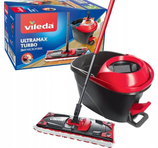 Vileda Plochý Mop Rotačný Turbo Bucket Board Set
