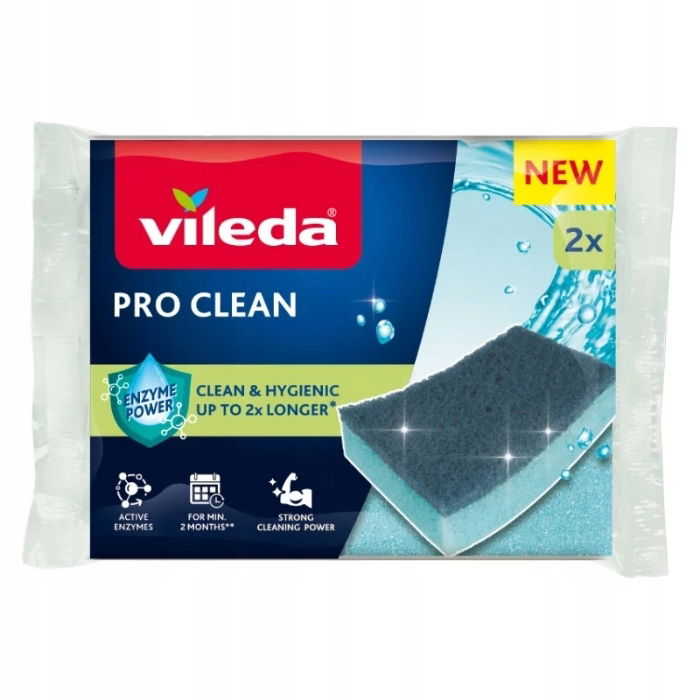 Vileda Pro Clean Umývačka riadu kuchynská špongia profilovaná na umývanie riadu špongia 3