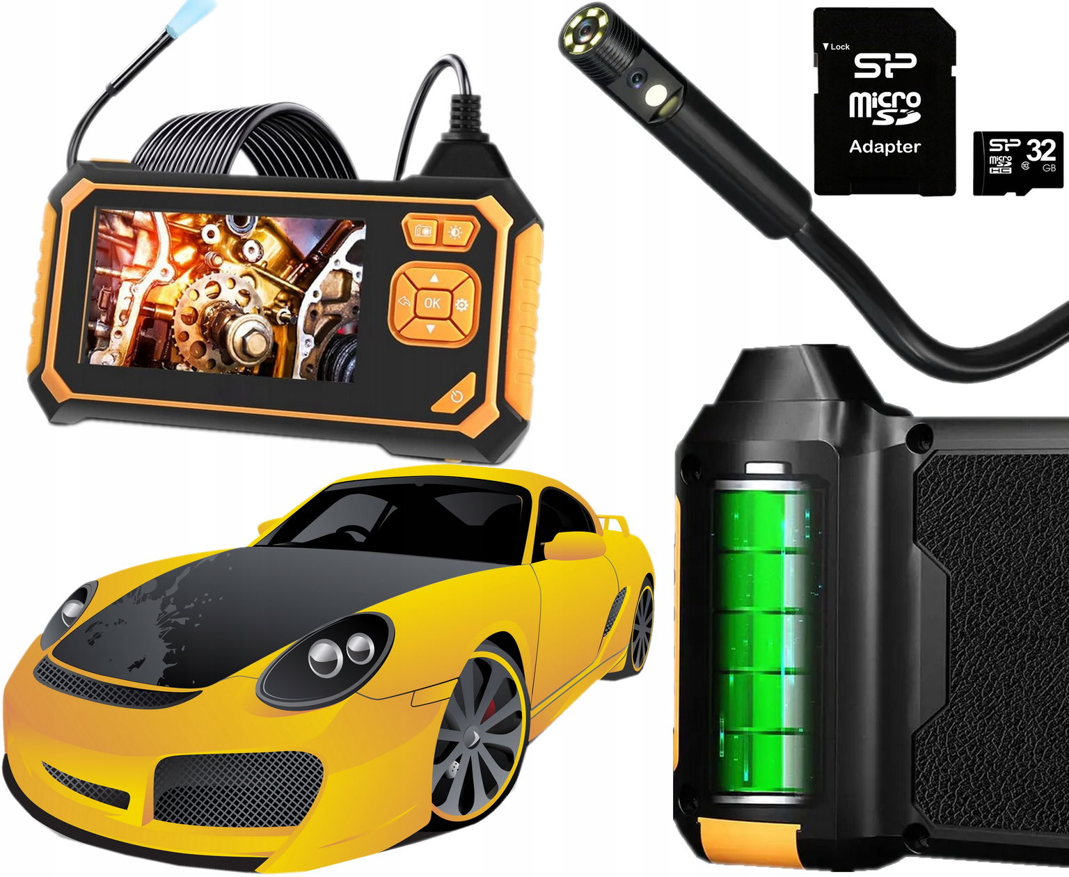 Vip Inšpekčná Kamera LCD Displej Endoskop 1080P