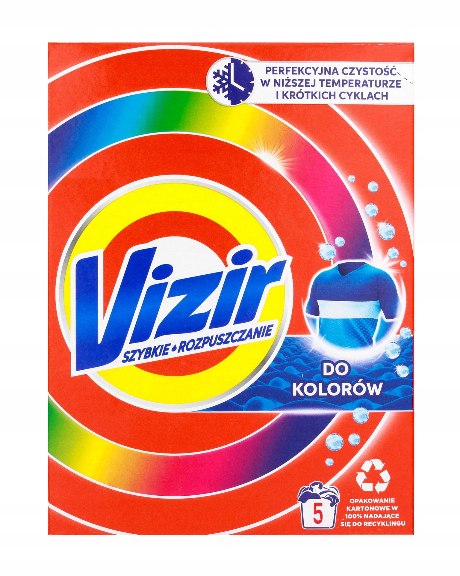 Vizir Color Prášok na pranie farebných tkanín 5 praní 275 g