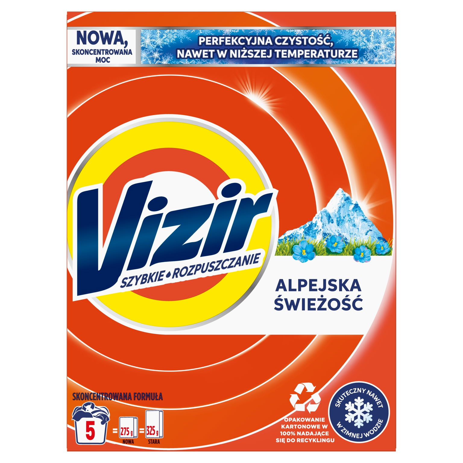 Vizir Prášok na pranie Alpine Fresh, 5 praní