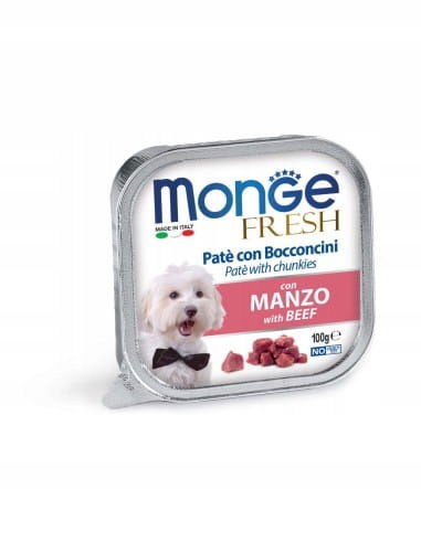 Vlhké krmivo Fresh Wet Dog s príchuťou hovädzieho mäsa pre psa 100 g značky Monge