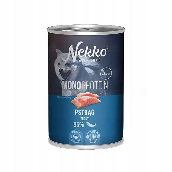 Vlhké Krmivo Nekko Mono Adult Trout 400g