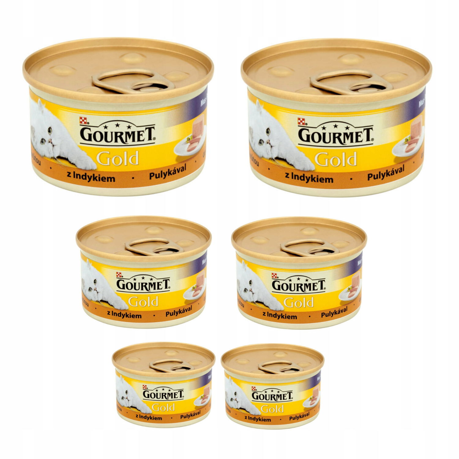 Vlhké krmivo pre mačky s morčacím mäsom Gourmet Gold Mousse with Turkey 6x85 g