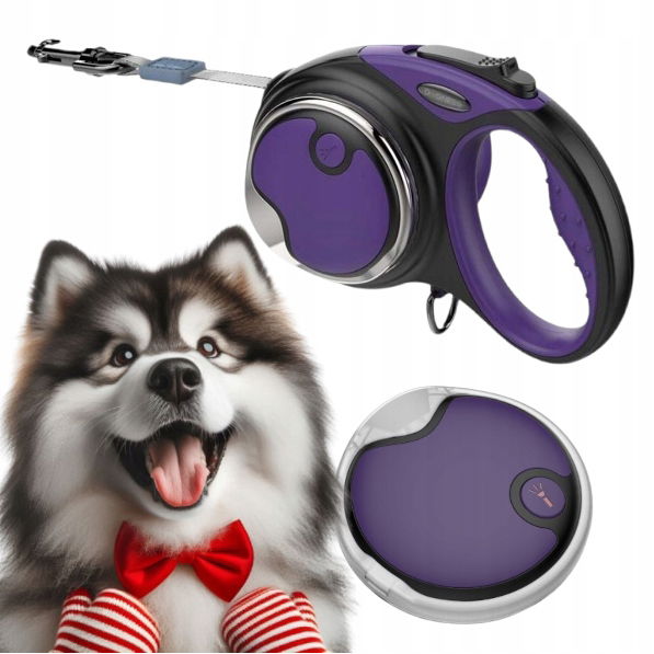 Vodítko Pre Psa automatická navíjacia páska 5 m až 36 kg Dogness L Baterka Led