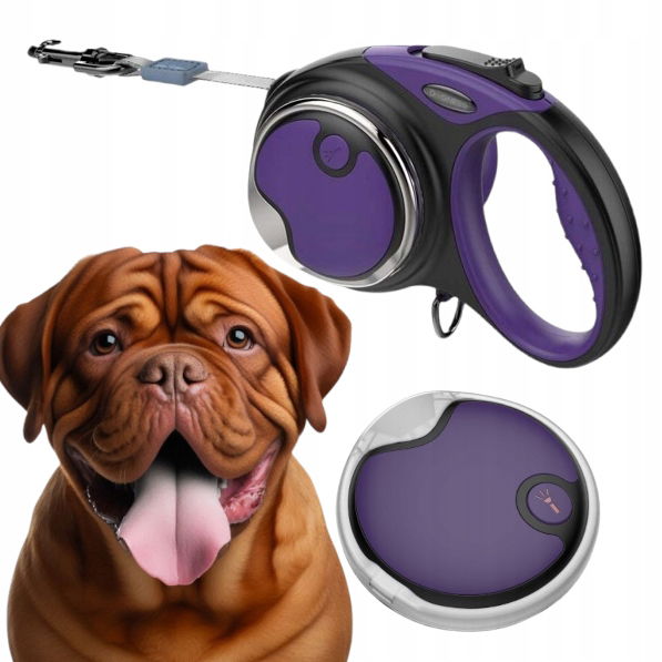 Vodítko Pre Psa automatická navíjacia páska 5 m do 50 kg Dogness XL Baterka