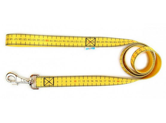 Vodítko pre psa s pevným obálkovým šitím Matteo 30 mm 130 cm, žltá mierka