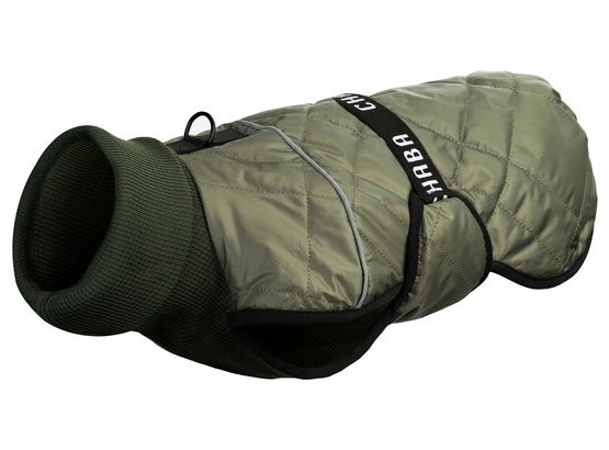 Vodotesná zateplená bunda s rolákom pre psa Chaba Kubrak Chic Xs khaki