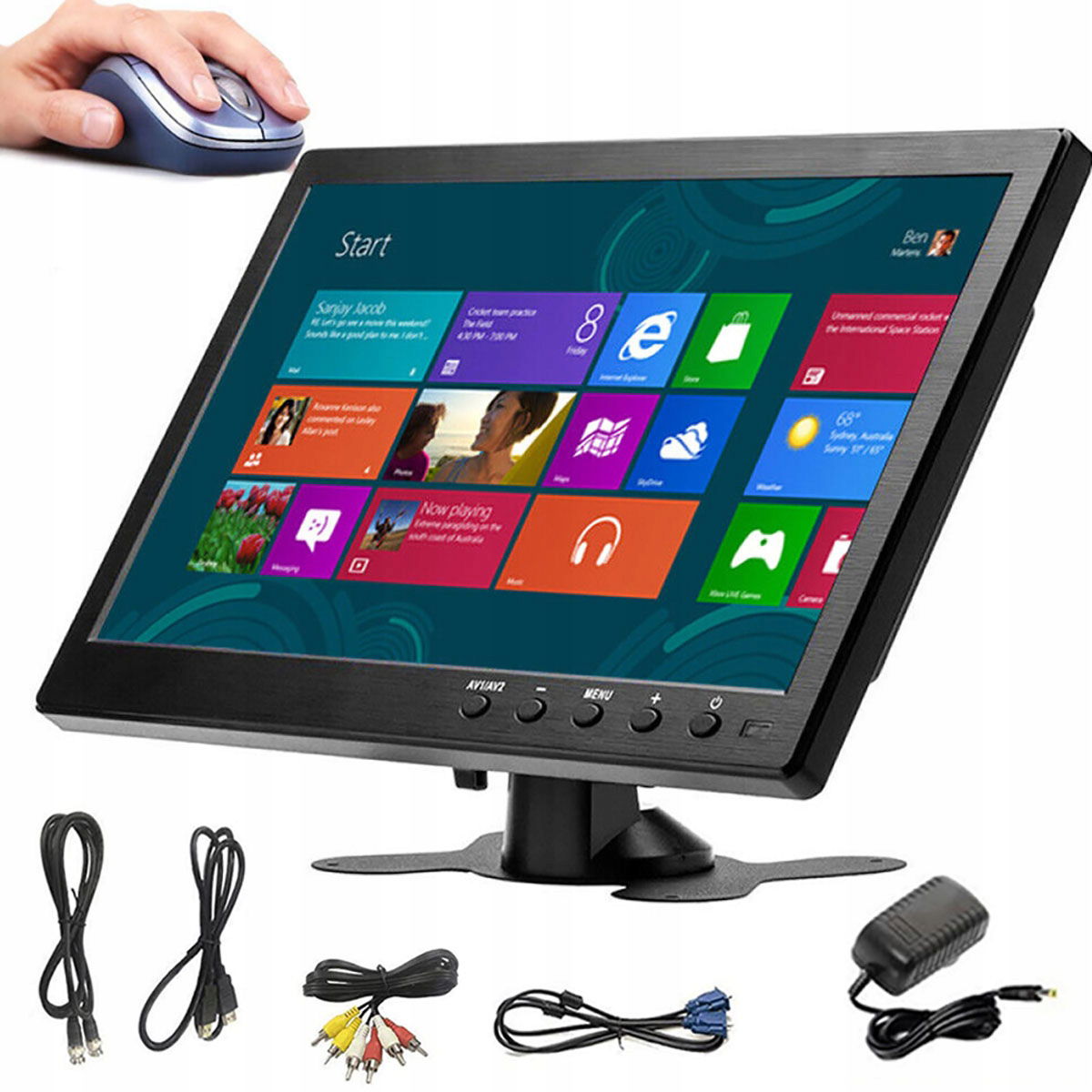 Voľne Stojaci Automobilový Monitor LCD 10.1' Hdmi Vga Av 12V