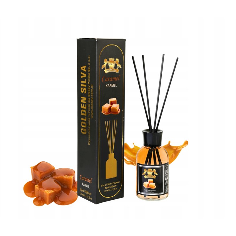 Vôňa do miestností Golden Silva s tyčinkami 110 ml karamel