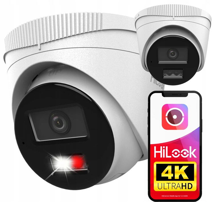 Vonkajšia Ip kamera PoE 8MPx Hilook By Hikvision 4K IPCAM-T8-30DL PoE