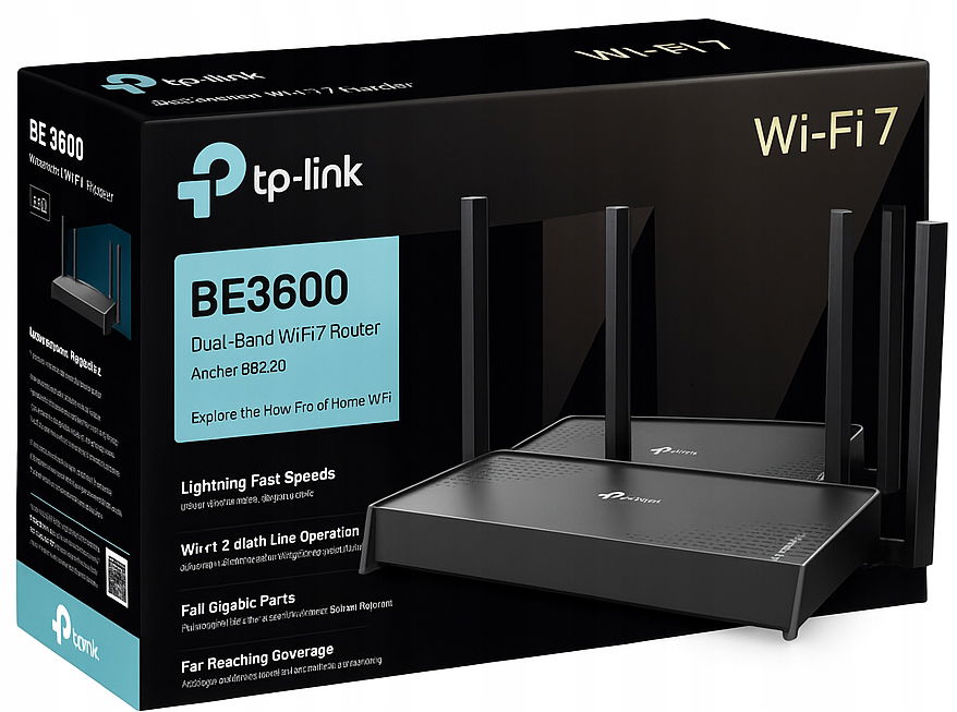 Vpn router TP-Link Archer BE220 EasyMesh WiFi 7 BE3600