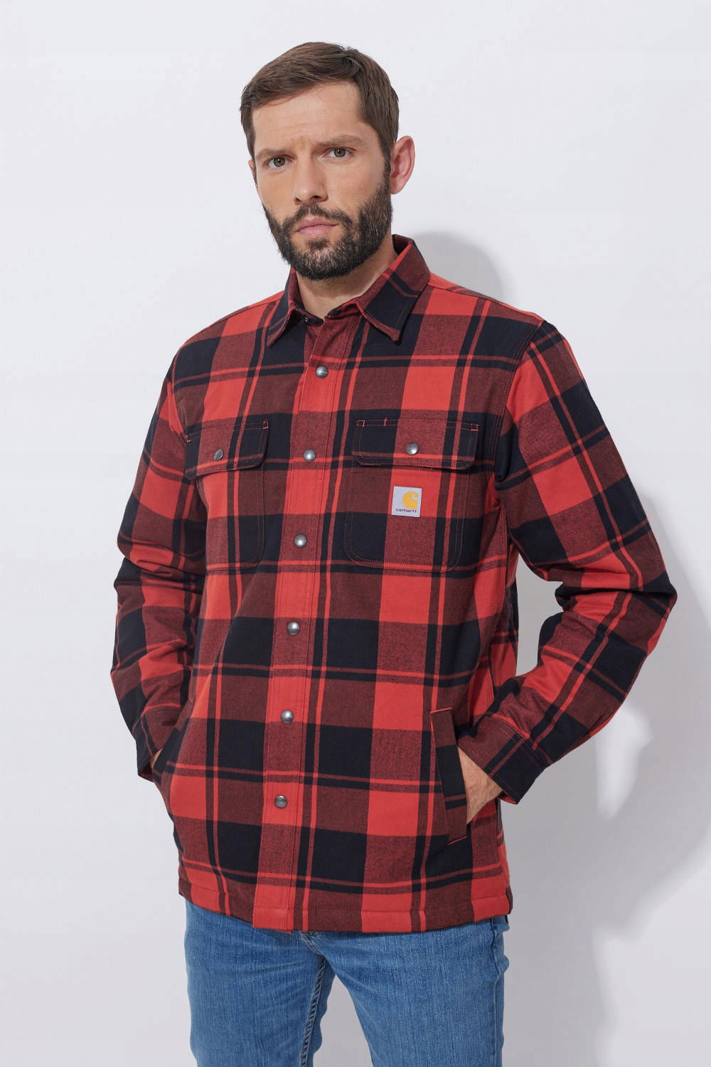 Vrchná košeľa Carhartt Heav Flannel Red