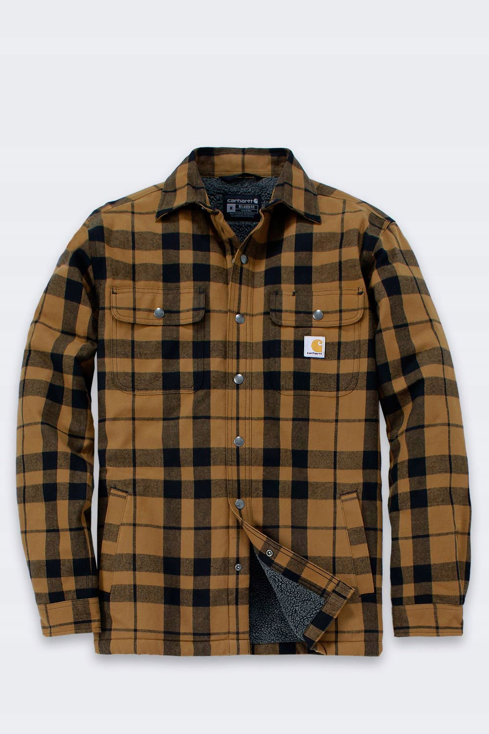 Vrchná košeľa Carhartt Heavy Flannel Sh Brown