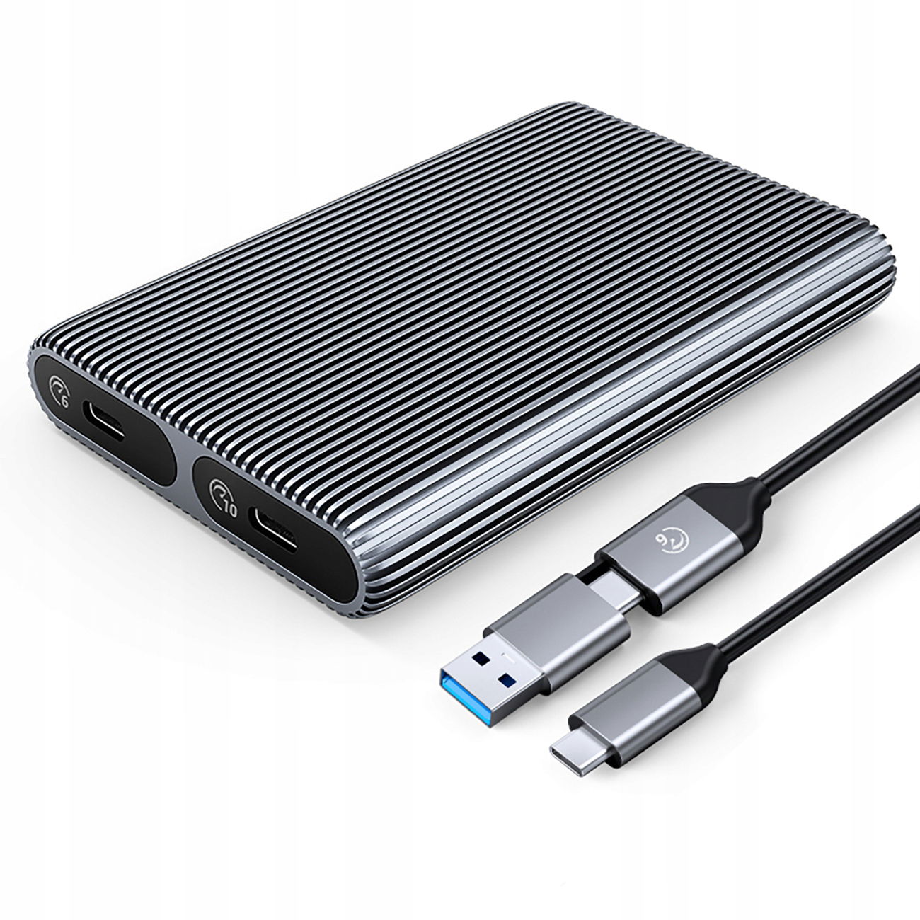 Vrecko Na 2 Disky M.2 Sata Nvme Usb-c Rýchla Rýchlosť 10 Gb/s