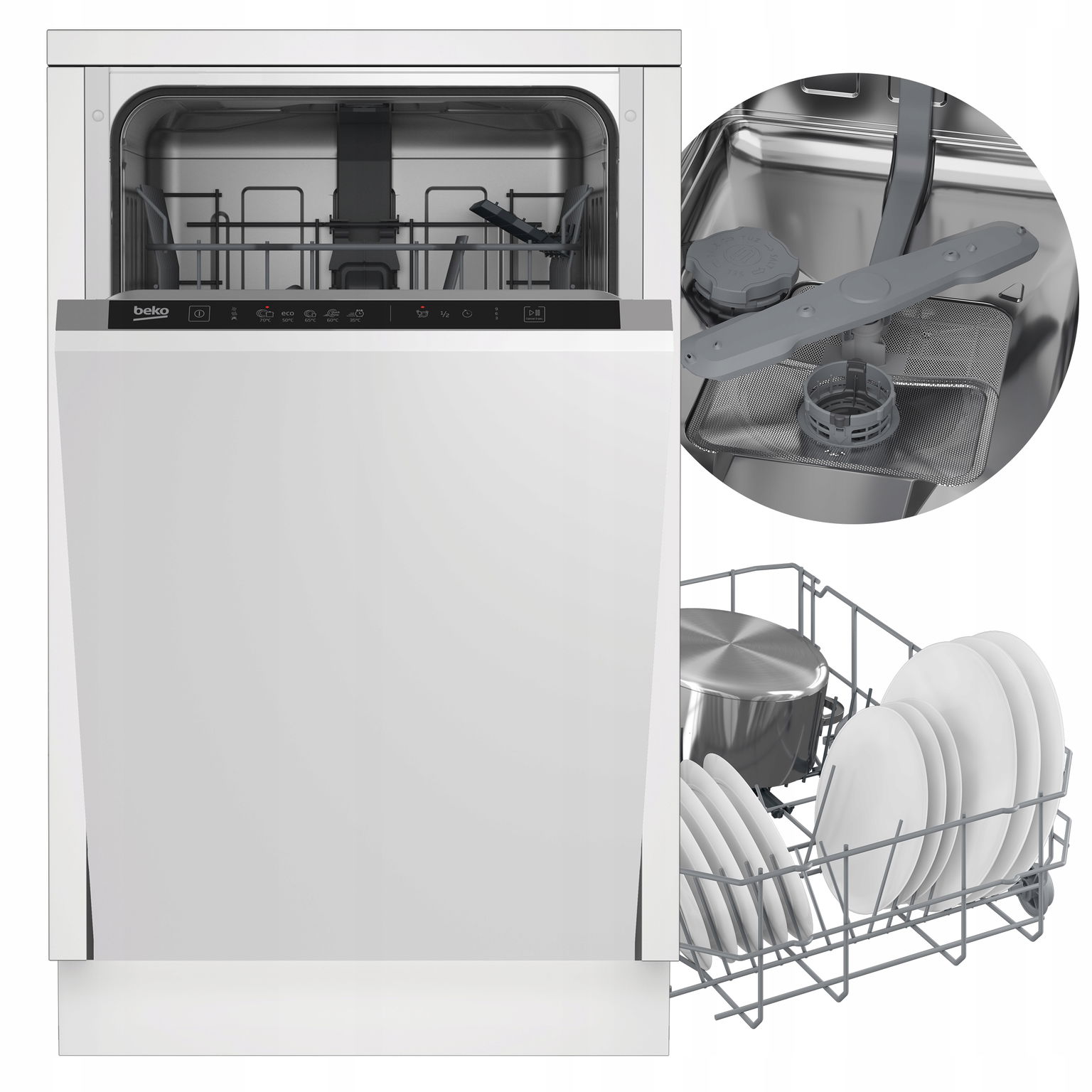 Vstavaná umývačka riadu Beko 45 cm