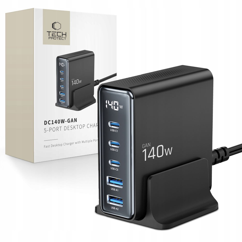 Výkonná Nabíjačka Multi Port Usb-c 140W Pre Telefón Macbook Notebook