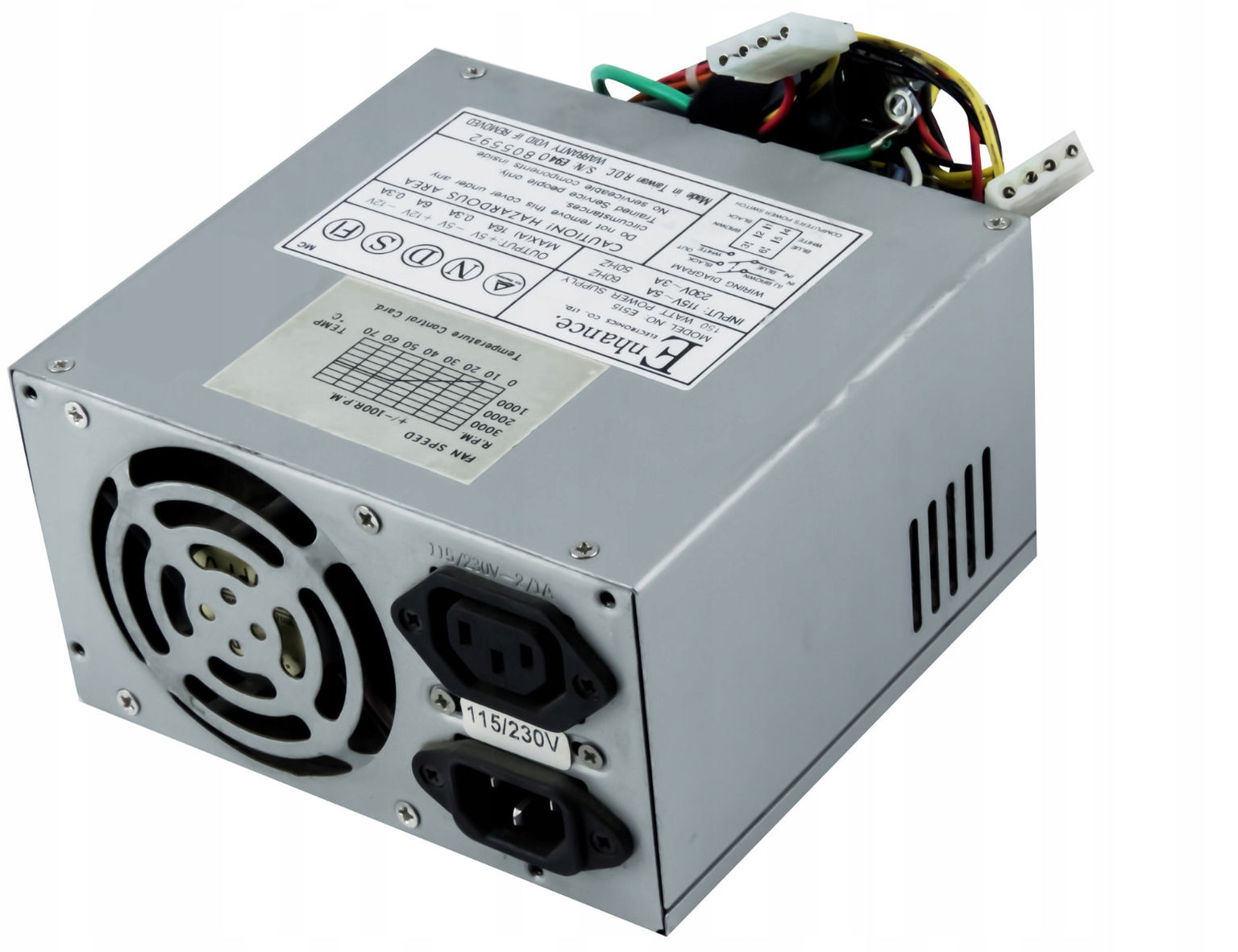 Vylepšený E515 150W Pri Aux Molex Fdd