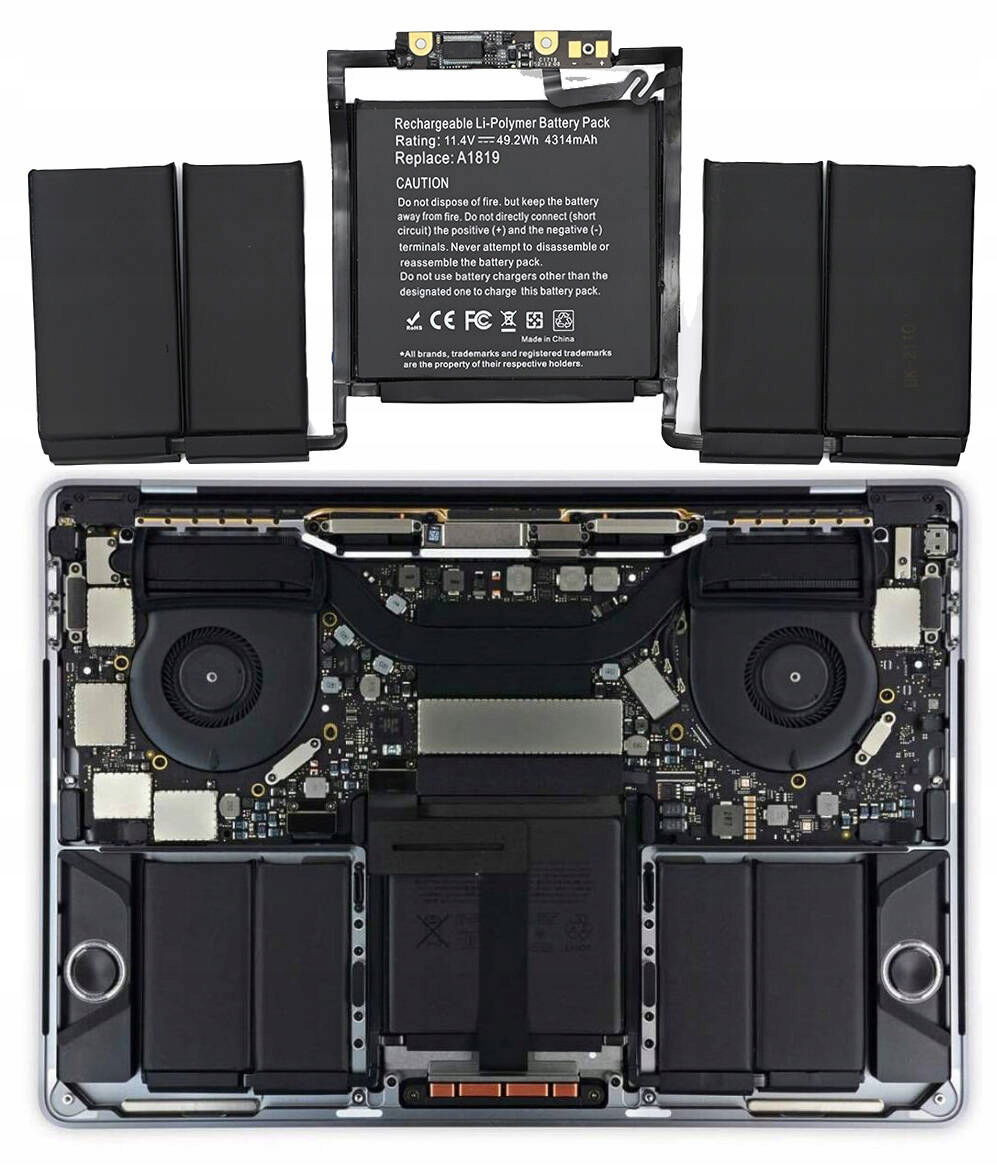 Výrobná batéria A1819 pre Apple MacBook Pro 13 A1706 2016/2017