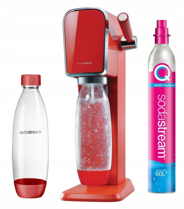 Výrobník Sody Soda Stream Art červený 1 fľaša