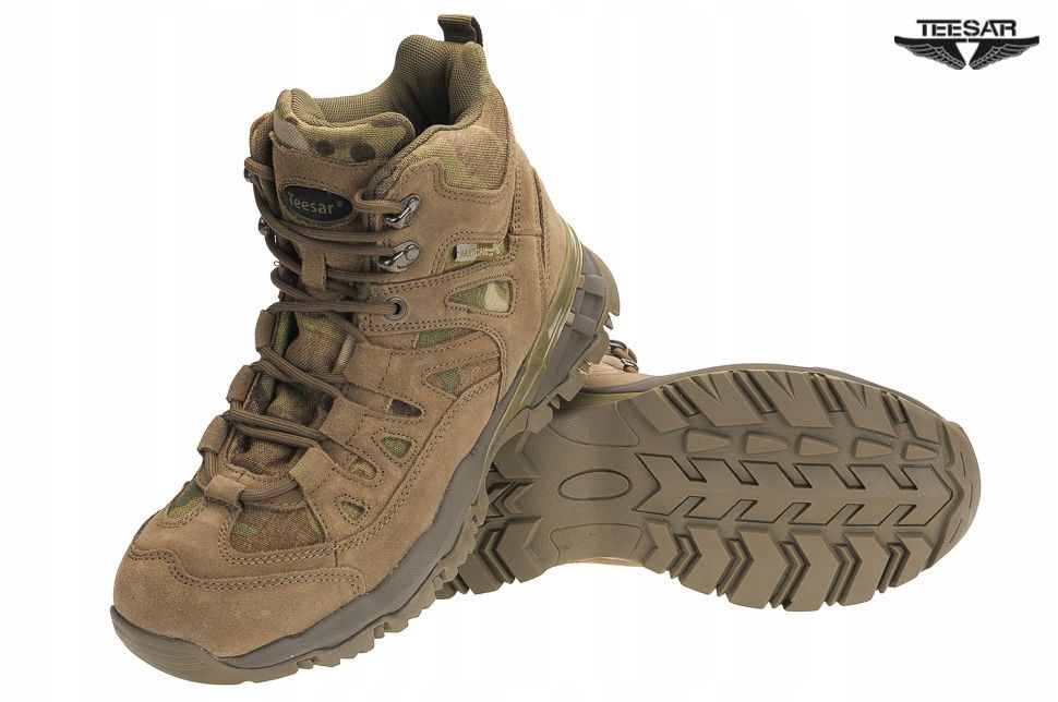 Vysoké kožené trekkingové topánky Teesar Squad 5" Multicam 39