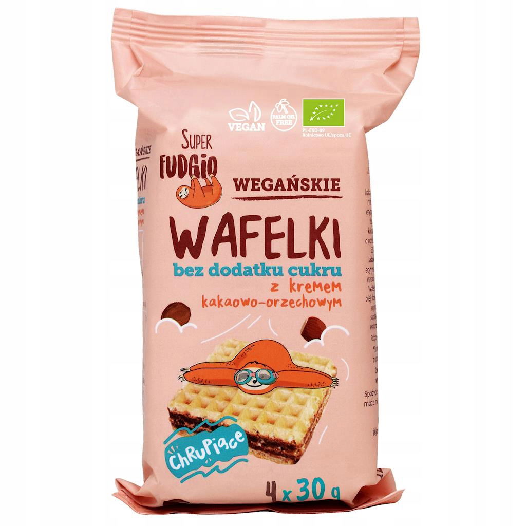 Wafelky S Kakaovým A Orechovým Krémom Bez Pridaného Cukru Bio (4 ks) 120