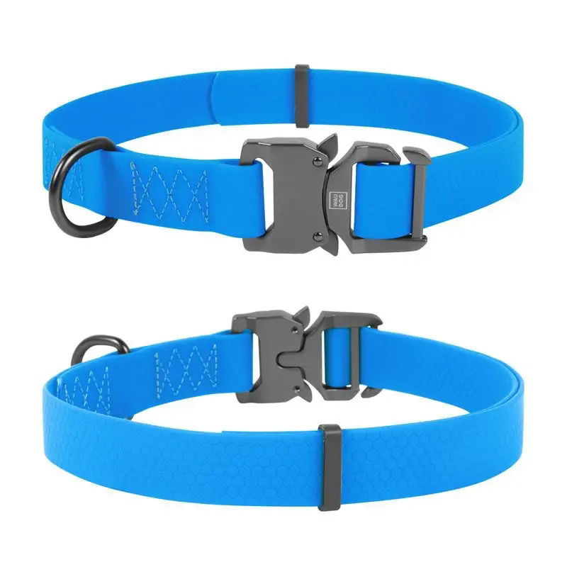 Wau Dog Obojok Waterproof L 2,5/34-49 cm Pvc Modrý
