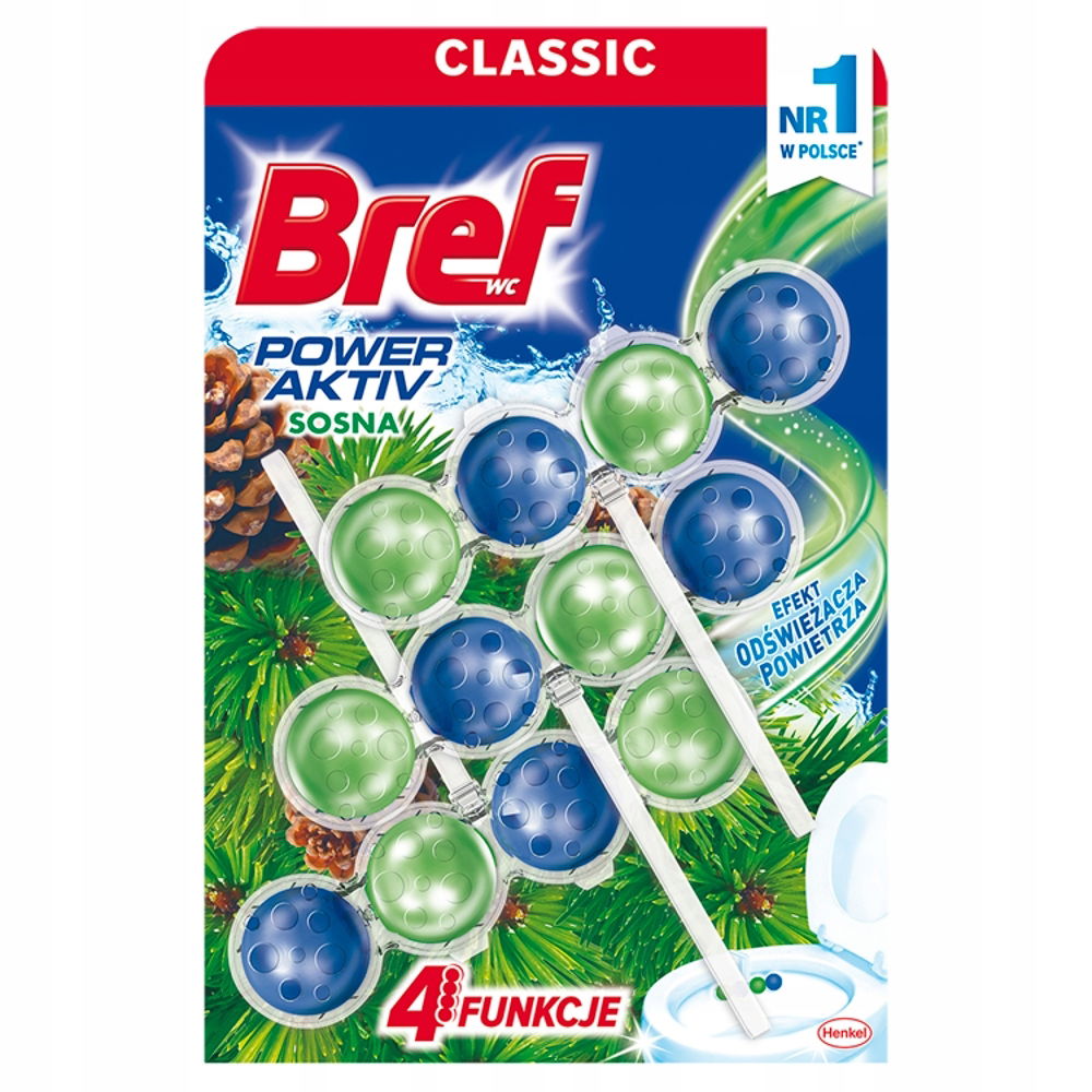 Wc guličky Bref Power Aktiv Borovica Les Pine 3x50g