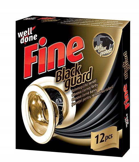 Well Done Fine Black Guard obrúsky do prania 12ks